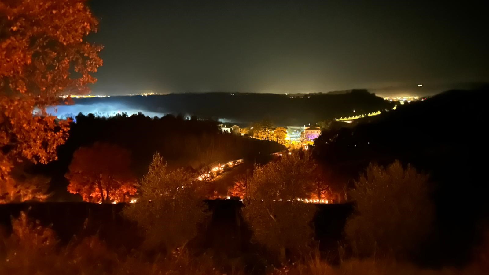 asseggiata notturna sulla Via Francigena a Monteriggioni
